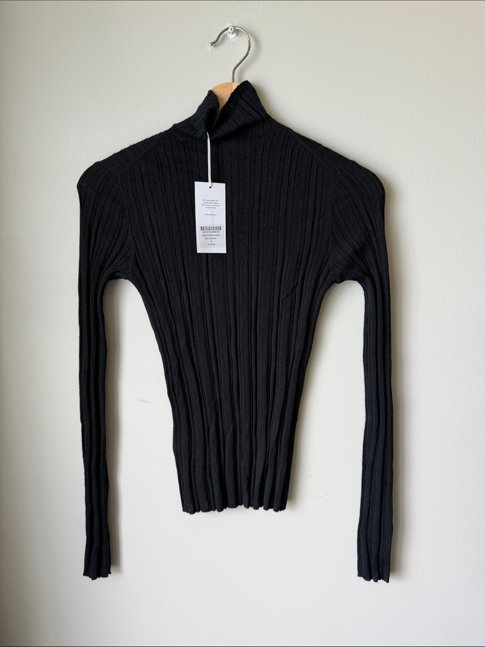 Sheer Buck Mason Black Featherweight Silk-Cashmere Ribbed Shirt